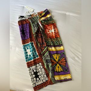 Printed knotted skirt
